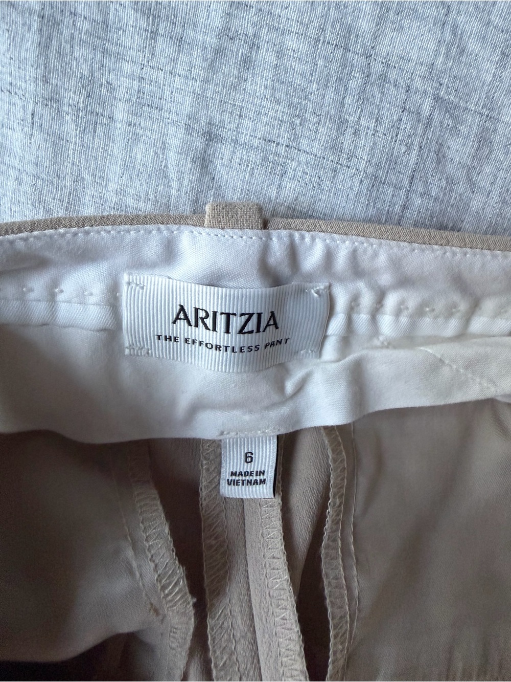 Aritzia Neutral Beige Trousers with Clean Finish